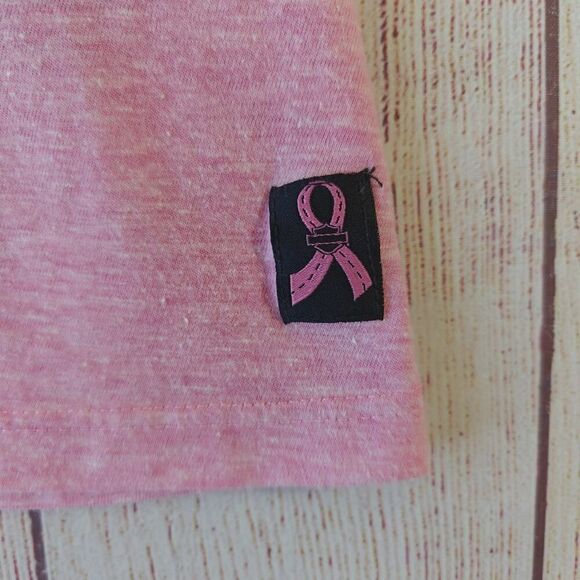 Harley Davidson pink label V-neck logo tee sz M - Picture 10 of 13